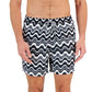 Calções de banho masculinos com estampa de ondas INC International Concepts, pretos, tamanho XX-G