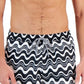 Calções de banho masculinos com estampa de ondas INC International Concepts, pretos, tamanho XX-G