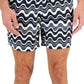 Calções de banho masculinos com estampa de ondas INC International Concepts, pretos, tamanho XX-G