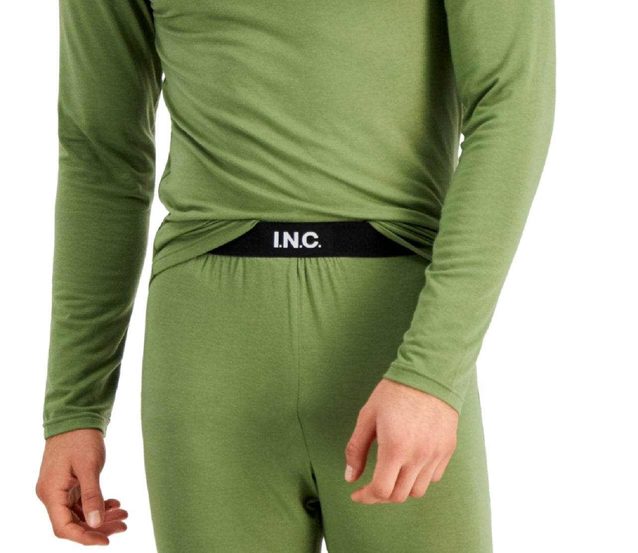 Pijama masculino INC International Concepts, verde, tamanho pequeno