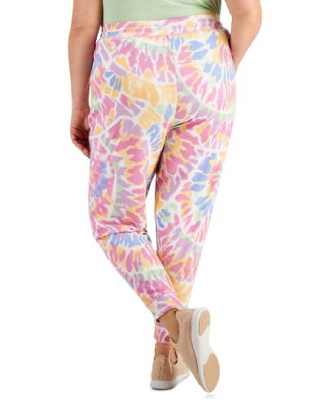 Leggings femininas Ideology Twisted Colors, brancas, tamanho 4X