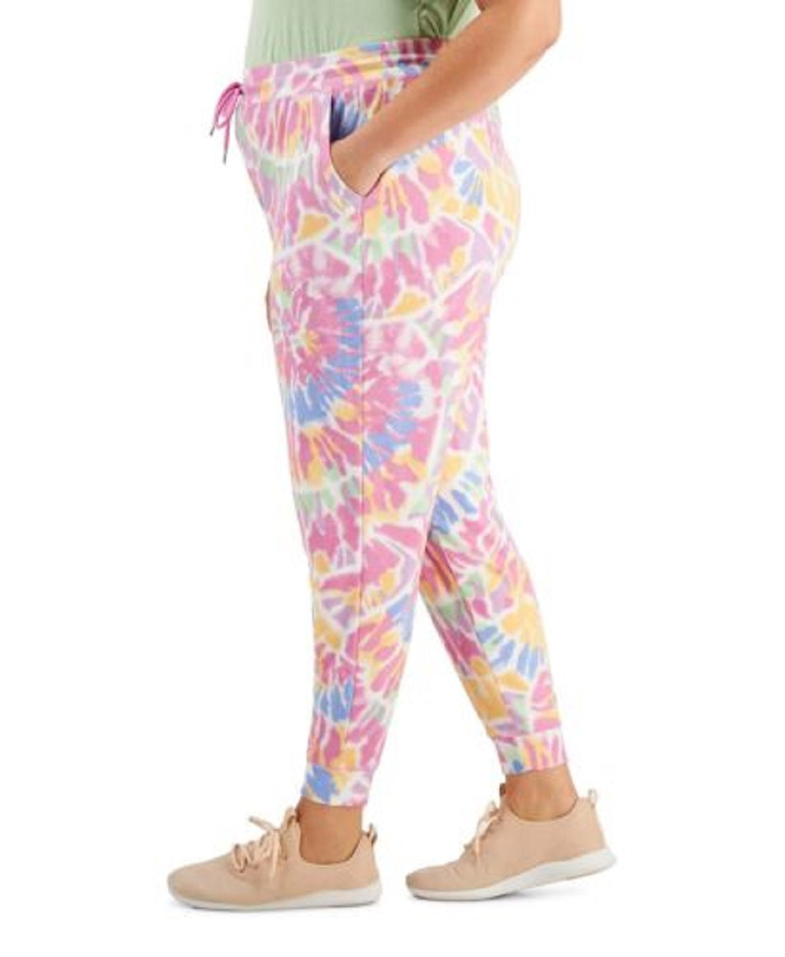 Leggings femininas Ideology Twisted Colors, brancas, tamanho 4X