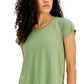 Conjunto de moletom feminino ID Ideology, camiseta verde, tamanho pequeno