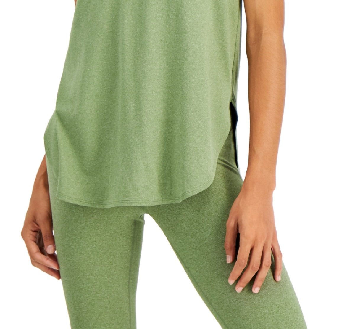 Conjunto de moletom feminino ID Ideology, camiseta verde, tamanho pequeno