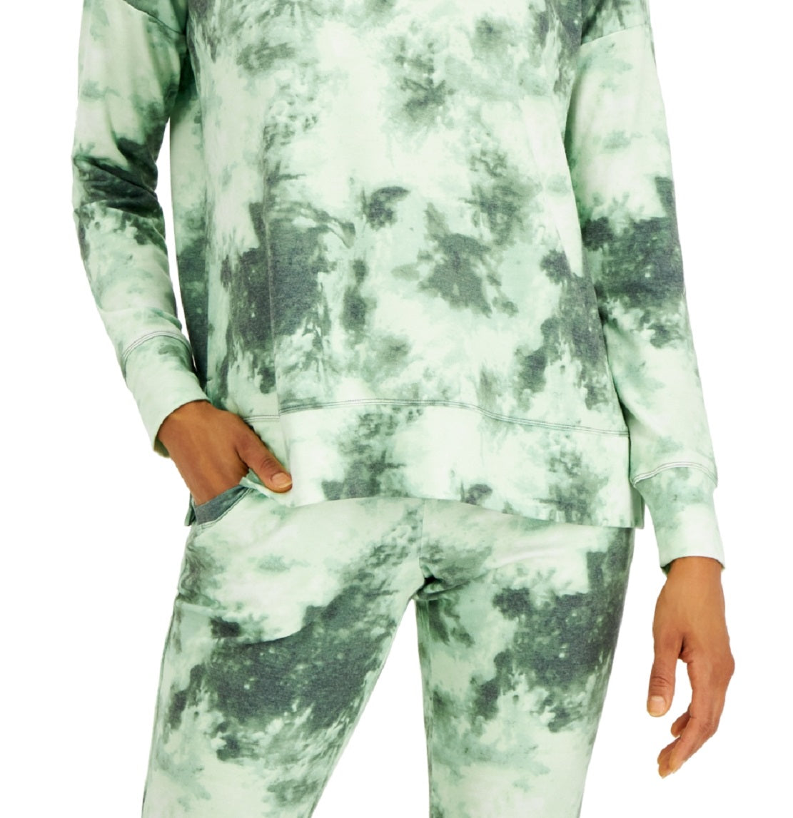 ID Ideology Blusa Feminina Tie Dye Verde Tamanho Médio