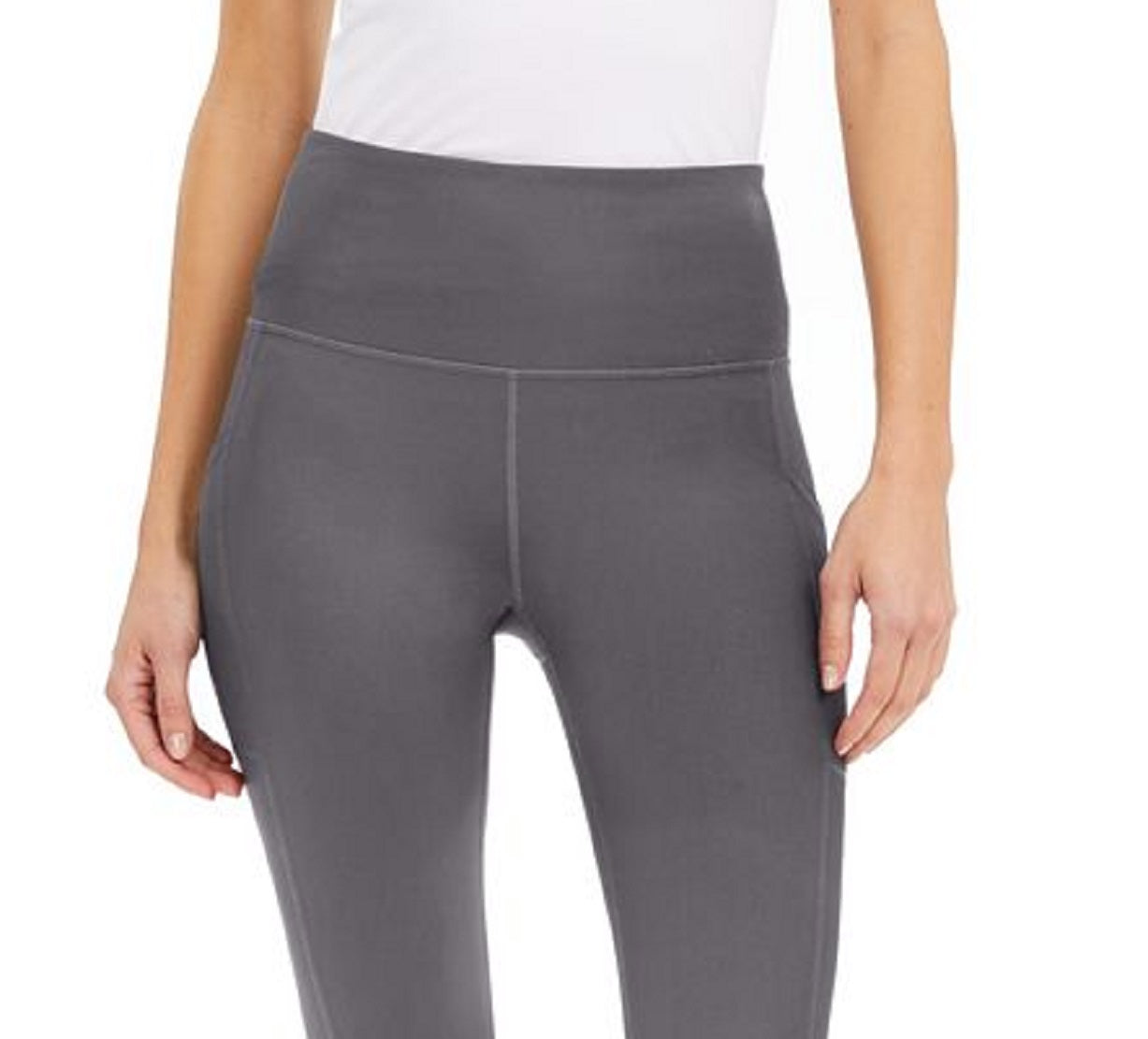 Id Ideology Leggings femininas de compressão com cintura alta e bolso lateral, tamanho grande, roxas