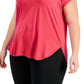 Conjunto de moletom feminino ID Ideology, camiseta rosa