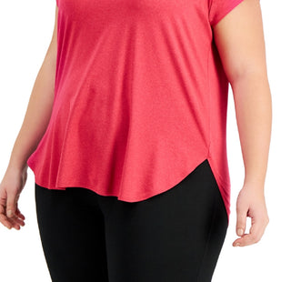 Conjunto de moletom feminino ID Ideology, camiseta rosa