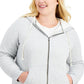 Moletom com capuz feminino com forro de sherpa Style &amp; Co, cinza, tamanho 2X