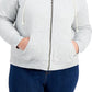 Moletom com capuz feminino com forro de sherpa Style &amp; Co, cinza, tamanho 2X