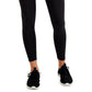 ID Ideology Leggings femininas de compressão com zíper nas costas 7/8, pretas, tamanho extrapequeno