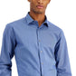 Camisa social listrada slim fit masculina Alfani azul tamanho G