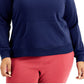 ID Ideology Moletom com capuz feminino azul tamanho 3X