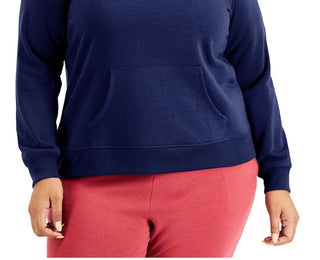 ID Ideology Moletom com capuz feminino azul tamanho 3X