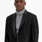 INC International Concepts Casaco esportivo masculino slim fit com lantejoulas, preto, tamanho grande