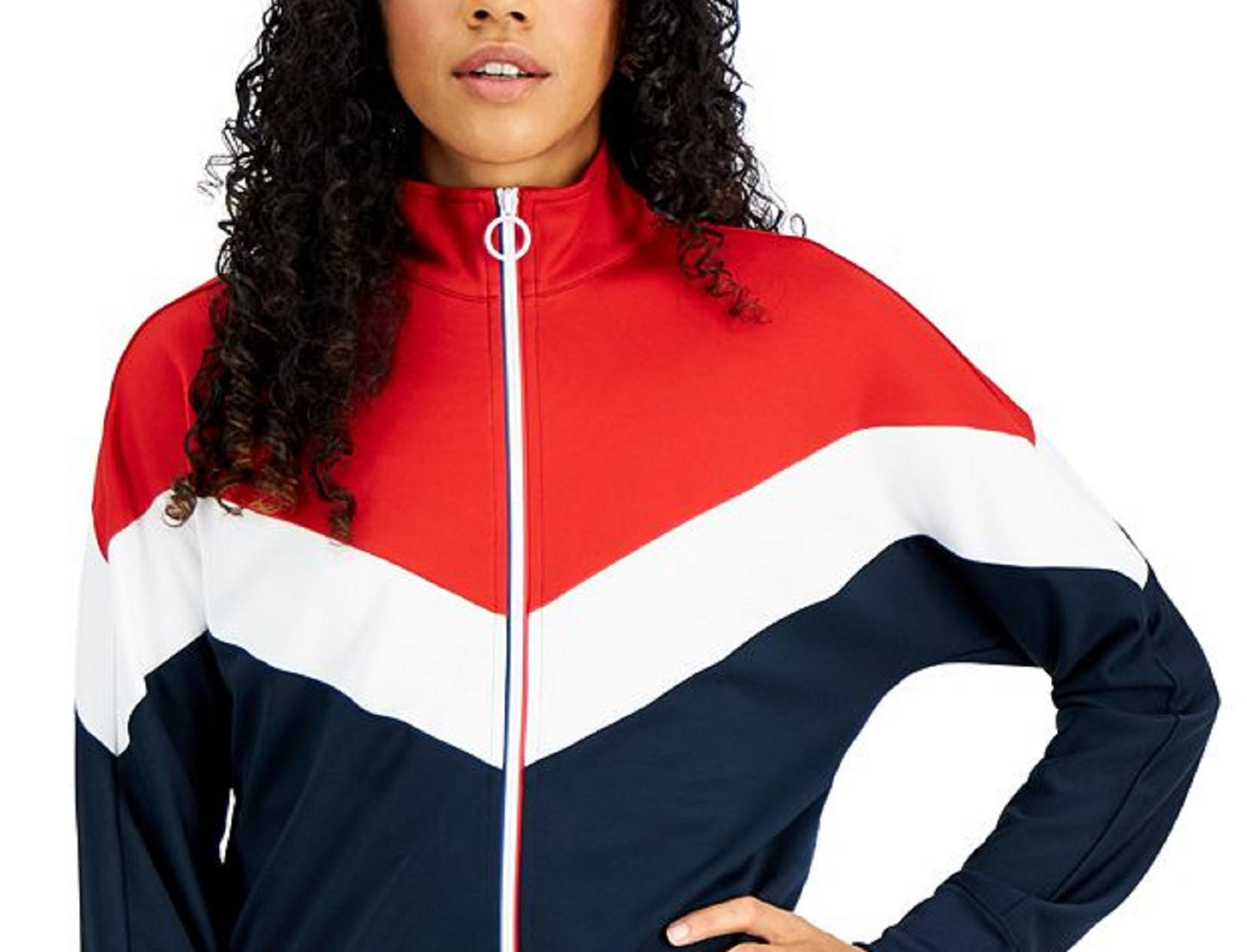 Jaqueta Colorblocked Feminina ID Ideology Azul Tamanho Grande