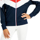 Jaqueta Colorblocked Feminina ID Ideology Azul Tamanho Grande