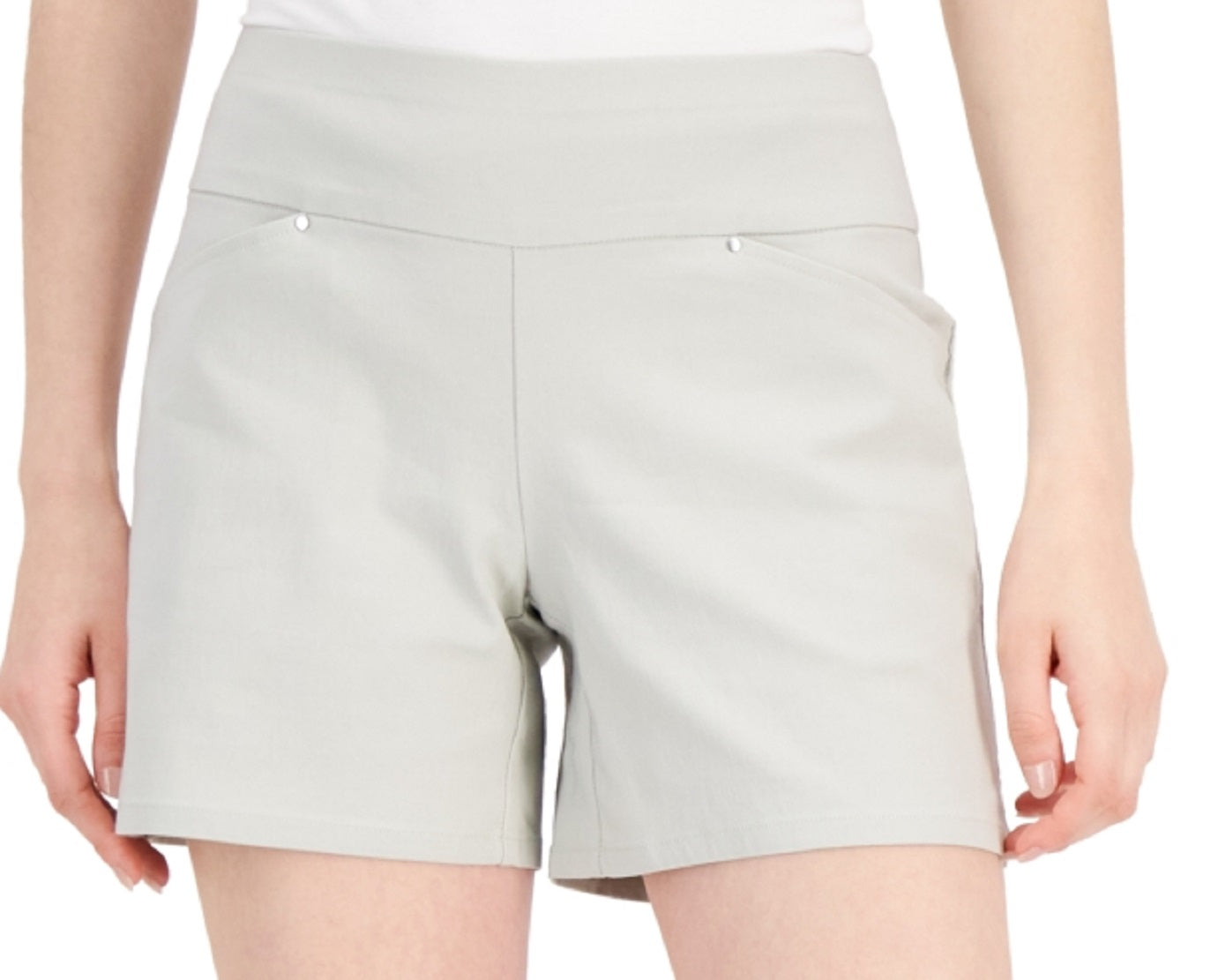 Shorts femininos de cintura média, bege, tamanho 2, da INC International Concepts