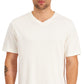 Camiseta masculina Alfani Relaxed Fit Supima Blend com decote em V, branca, tamanho pequeno