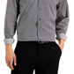 Camisa social masculina Alfani Regular Fit com elasticidade bidirecional, preta, tamanho 18x34x35