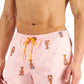 Calção de banho masculino Club Room Lobster 7 rosa tamanho médio
