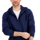 ID Ideology Moletom com capuz masculino regular fit sólido com zíper completo azul tamanho XXX-G