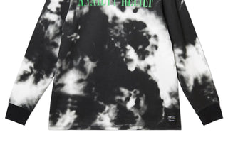Camiseta masculina WeSC Kendrick Anxiety Release Tie Dye Cotton Graphic, preta, tamanho pequeno