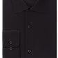 Camisa social masculina Calvin Klein Classic Fit, sem passar roupa, com gola aberta e espinha de peixe, preta, tamanho 32x33