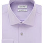 Camisa social masculina Calvin Klein Classic Fit com gola aberta e sem ferro, roxa, tamanho 15,5 x 32 x 33