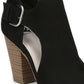 Bota feminina Fergalicious Palmer Cut Out preta tamanho 7 M