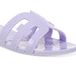 Sam Edelman Bay Jelly Slip On Flat Pool Slides Feminino Roxo Tamanho 9 M