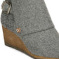 Botas femininas Dr. Scholl's Create Wedge, cinza, tamanho 6 M