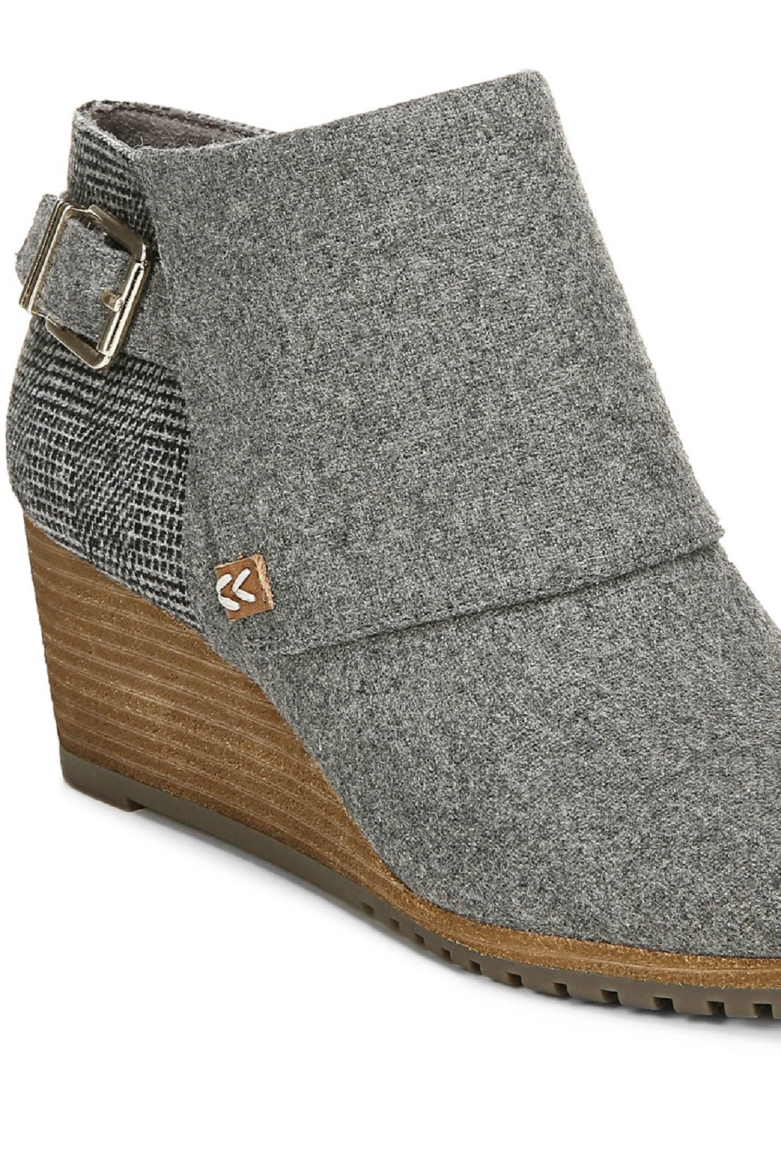 Botas femininas Dr. Scholl's Create Wedge, cinza, tamanho 6 M