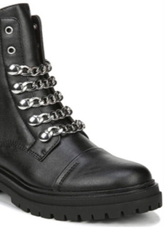 Botas femininas Sam Edelman Gili, pretas, tamanho 7 M