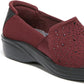 Sapatos femininos Bzees com strass e sementes de papoula, tamanho 6 M, vermelho