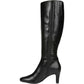 Bota feminina Lifestride Galina Wide Calf, preta, tamanho 6