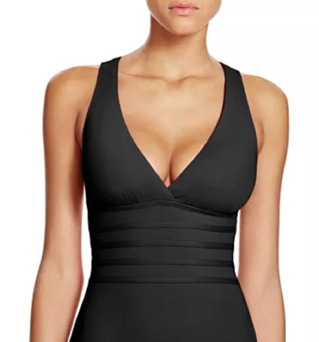 Maiô feminino La Blanca com costas cruzadas, preto