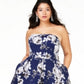 Vestido feminino sem alças, estilo trendy plus size, azul, tamanho 22