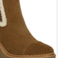 Bota feminina impermeável Sam Edelman Reagan Wedge marrom tamanho 5,5 M