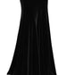 Vestido de veludo feminino Betsy &amp; Adam, um ombro, preto, tamanho 2