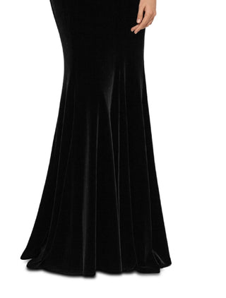 Vestido de veludo feminino Betsy &amp; Adam, um ombro, preto, tamanho 2