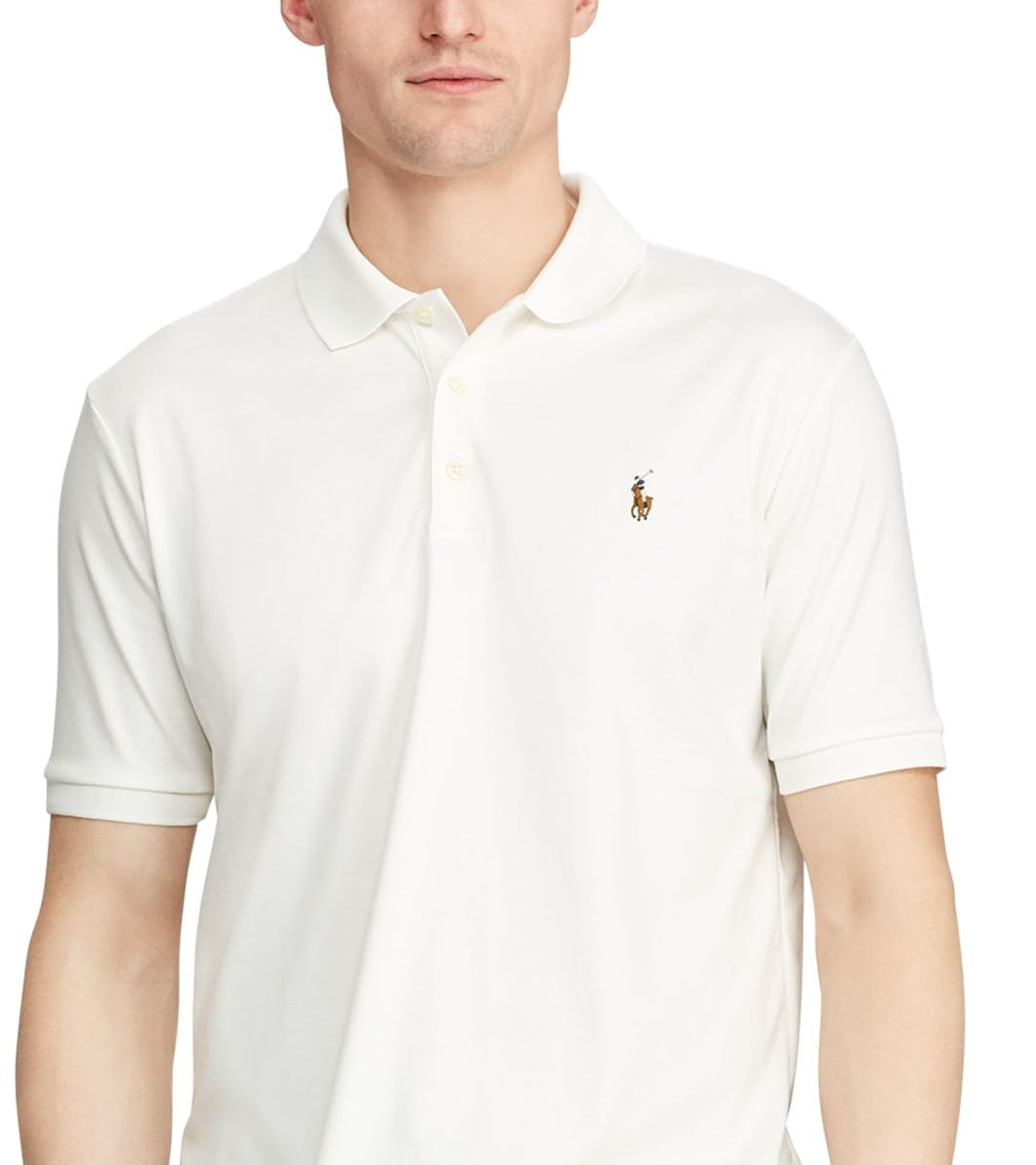 Polo Ralph Lauren Masculino Classic Fit Soft Touch Algodão Polo Branco Tamanho X-G