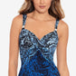 Maiô feminino Miraclesuit Boa Blues Peregrina, azul, tamanho 8