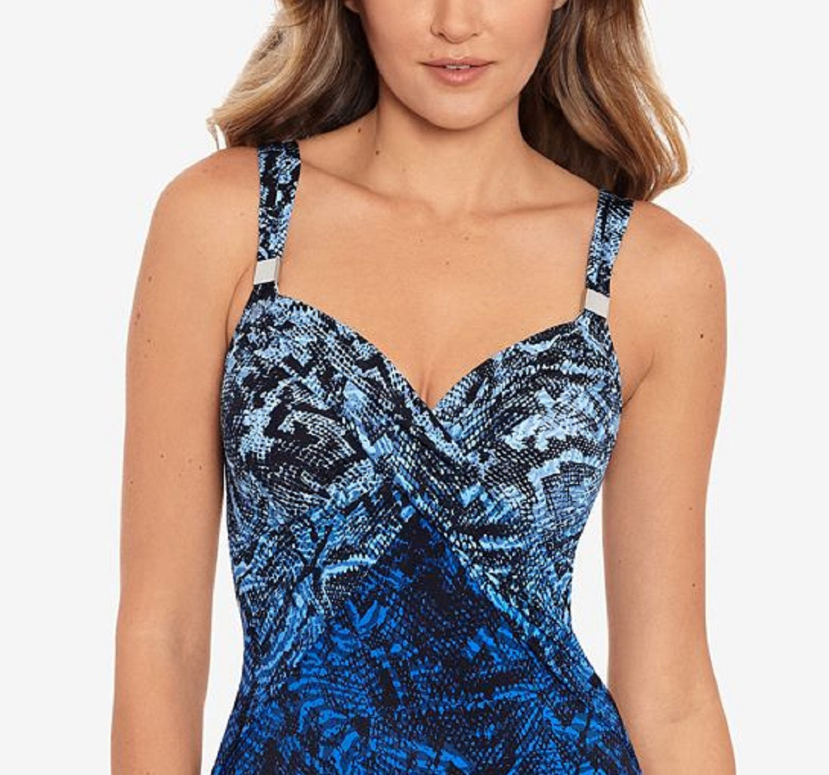 Maiô feminino Miraclesuit Boa Blues Peregrina, azul, tamanho 8