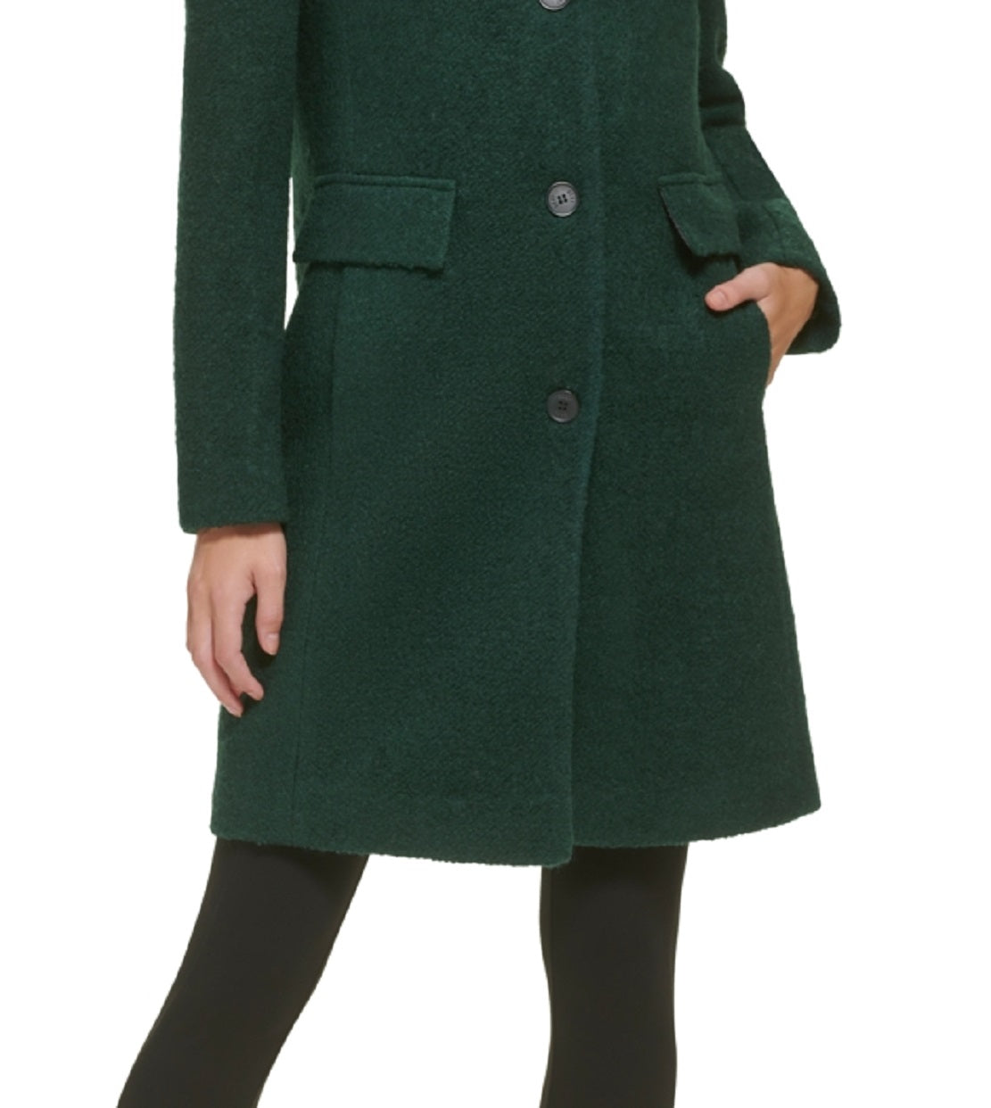 Casaco DKNY Feminino Boucle Walker, Verde, Tamanho Grande