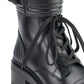 Bota de combate feminina DKNY Basia, preta, tamanho 9M