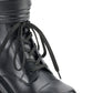 Bota de combate feminina DKNY Basia, preta, tamanho 9M