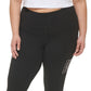 Leggings femininas DKNY com logotipo embelezado, pretas, tamanho 3X