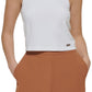 Regata feminina canelada DKNY, branca, tamanho pequeno