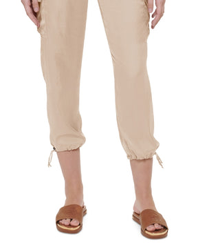 Calça cargo feminina DKNY Crop, marrom, tamanho 6